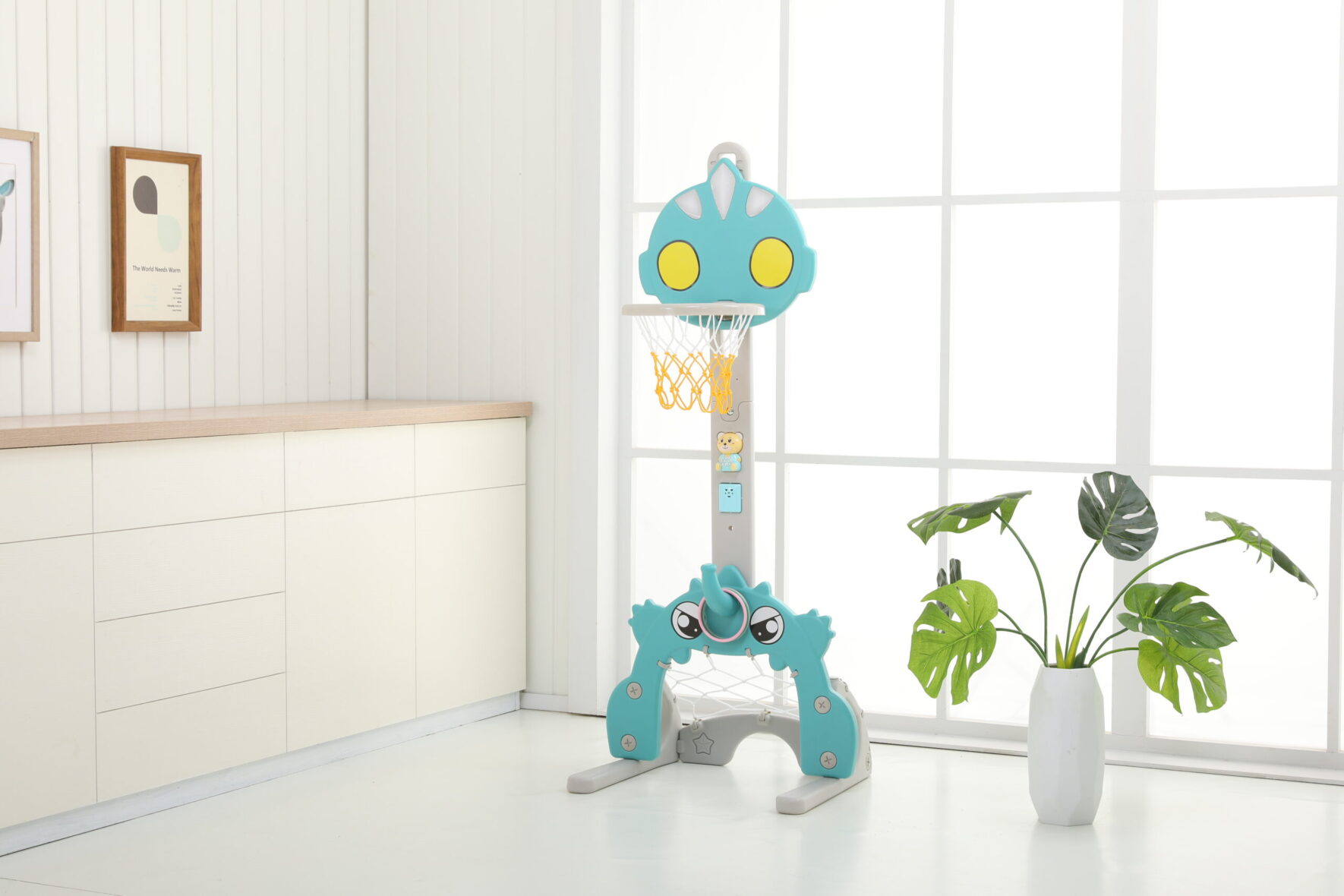 4 in 1 Basketball Hoop for Kids green 1