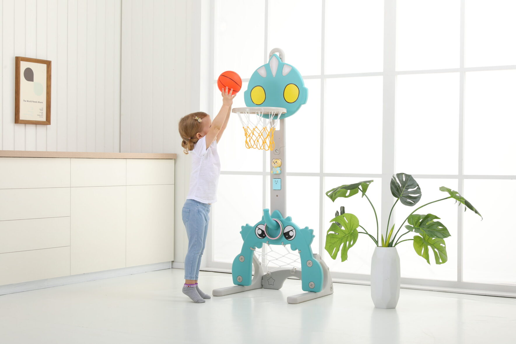 4 in 1 Basketball Hoop for Kids green 4