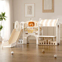 Kids Indoor Play House 2 grey,coffee