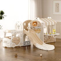 Kids Indoor Play House 3 grey,coffee