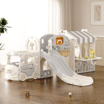 Kids Indoor Play House 5 grey,coffee