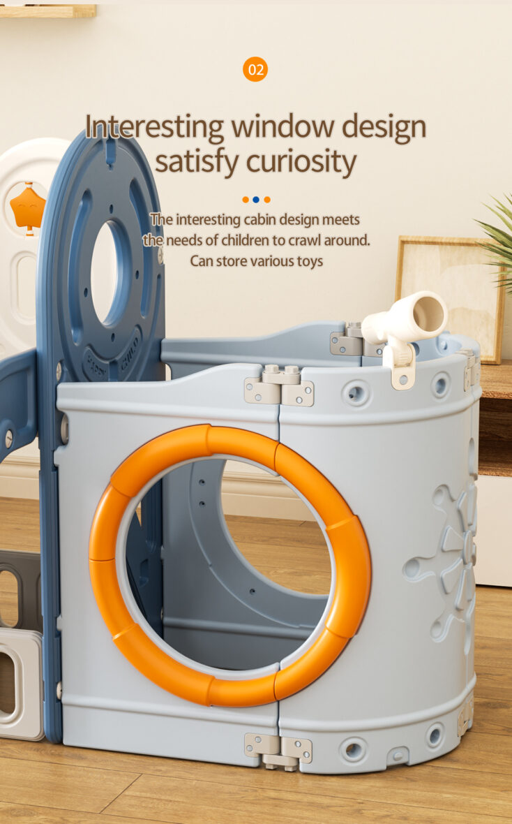 Pirate ship-themed toddler slide playset5