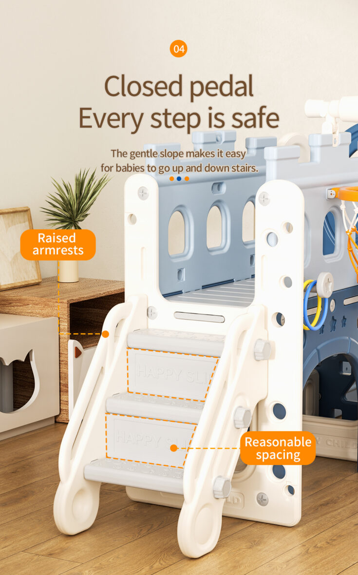 Pirate ship-themed toddler slide playset7