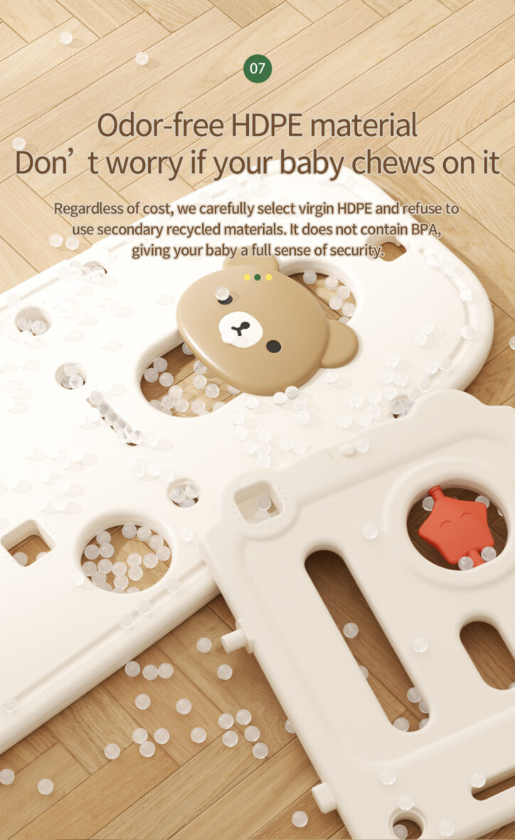 kids indoor playset swing slide Playground Cartoon Bear GreyCoffee7